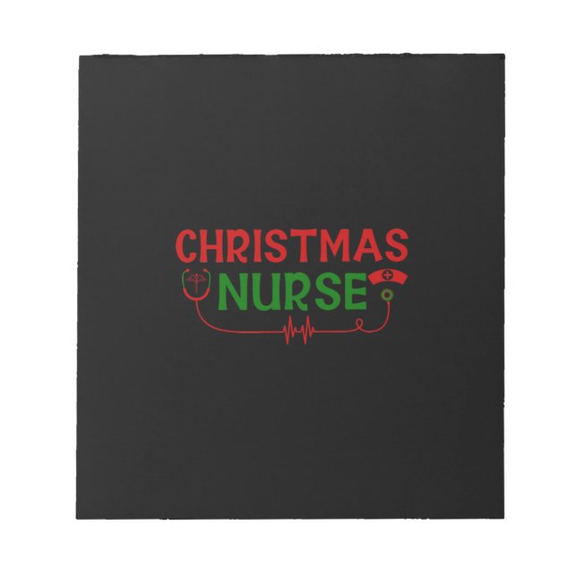 Bloco De Notas Enfermeira Presente | Enfermeira de Natal (Frente)
