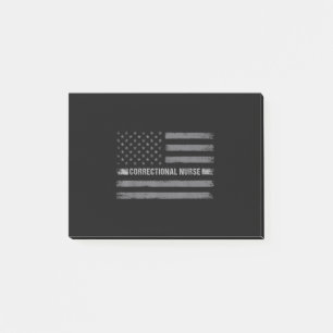 Bloco De Notas Enfermeiro correcional norte-americano Flag Vintag