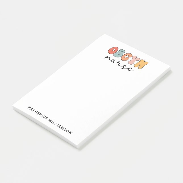 Bloco De Notas Enfermeiro de OBGYN Personalizado (Inclinado)