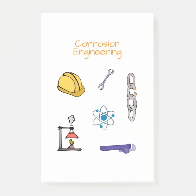 Bloco De Notas Engenheiro de corrosão Engenharia química (Frente)