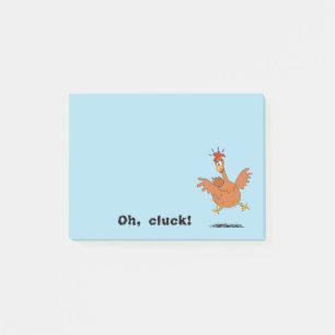 Bloco De Notas Engraçado Ansioso Galinha Canhoto Lover Oh Cluck