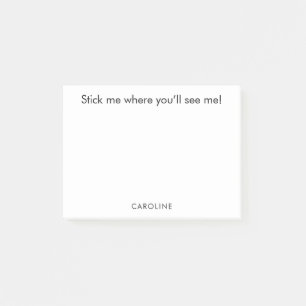 Bloco De Notas Engraçado Citação Personalizada Branca Preta Não E