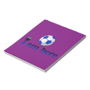 Bloco De Notas Engraçado copo de futebol - Estou aqui