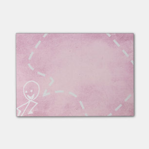 Bloco De Notas Engraçado cor-de-rosa de Chalboard da vara da