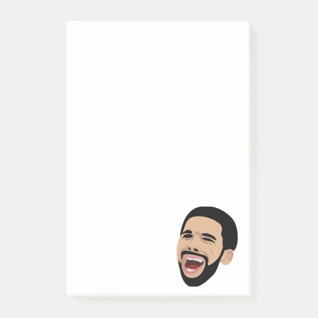 Bloco De Notas Engraçado Drake chorando, meme artístico engraçado (Frente)