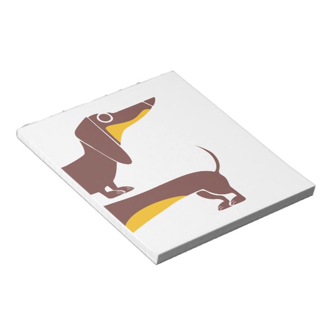 Bloco De Notas Engraçado e fofo dachshund para os pais de cães lo (Inclinado)