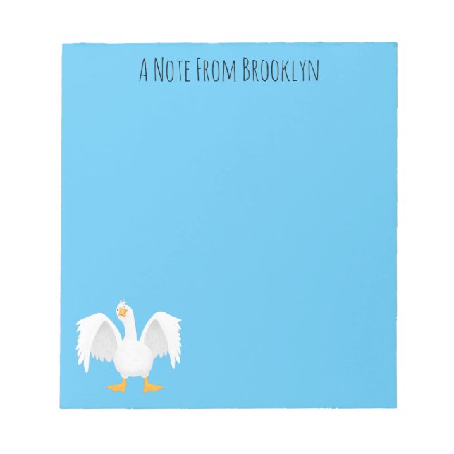 Bloco De Notas Engraçado ilustração curiosa de desenho animado de (Frente)