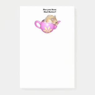Bloco De Notas Engraçado Mad Hatter Dormouse Alice no País das Ma