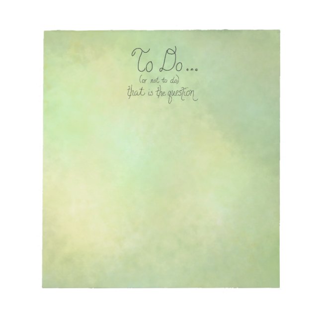 Bloco de notas engraçado "para fazer ou não fazer" (Frente)