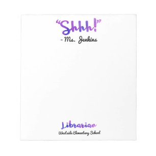 Bloco De Notas Engraçado personalizado Shhh! Citações do