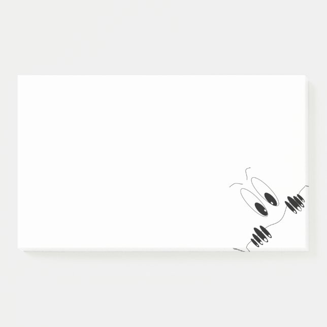 Bloco De Notas Engraçado Posto que nota com os olhos da curiosida (Frente)