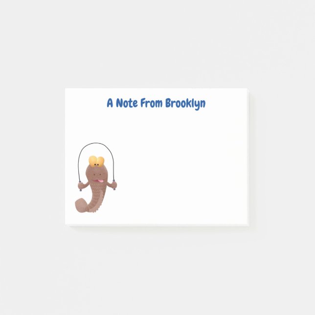 Bloco De Notas Engraçado saltando desenho de peixe (Frente)