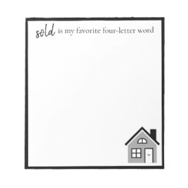 Bloco De Notas Engraçado "vendido é o meu favorito" Realtor House