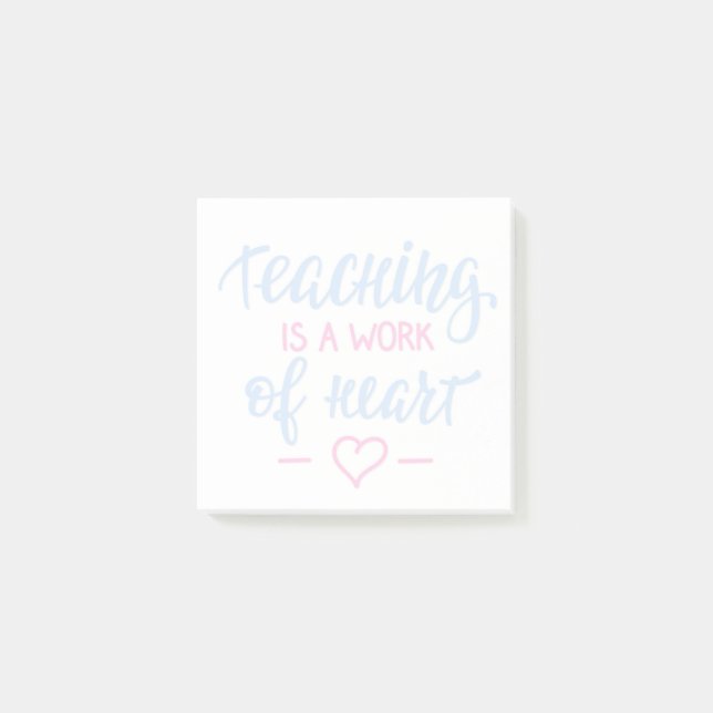 Bloco De Notas Ensinar É Uma Obra De Coração (Frente)