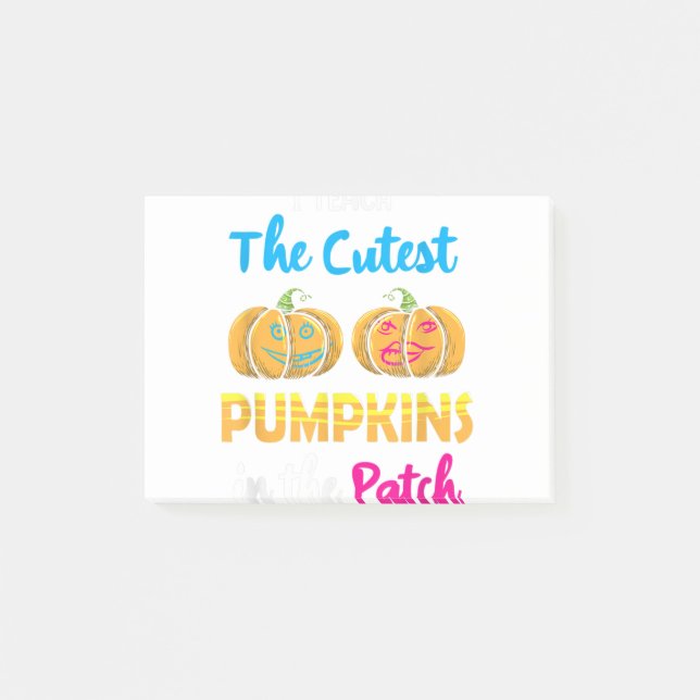 Bloco De Notas Ensine As Pumpkins Mais Perto No Patch Teacher Hal (Frente)