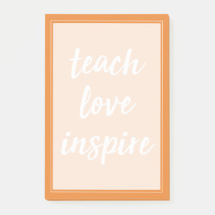 Bloco De Notas Ensine o amor inspiram frase inspirada