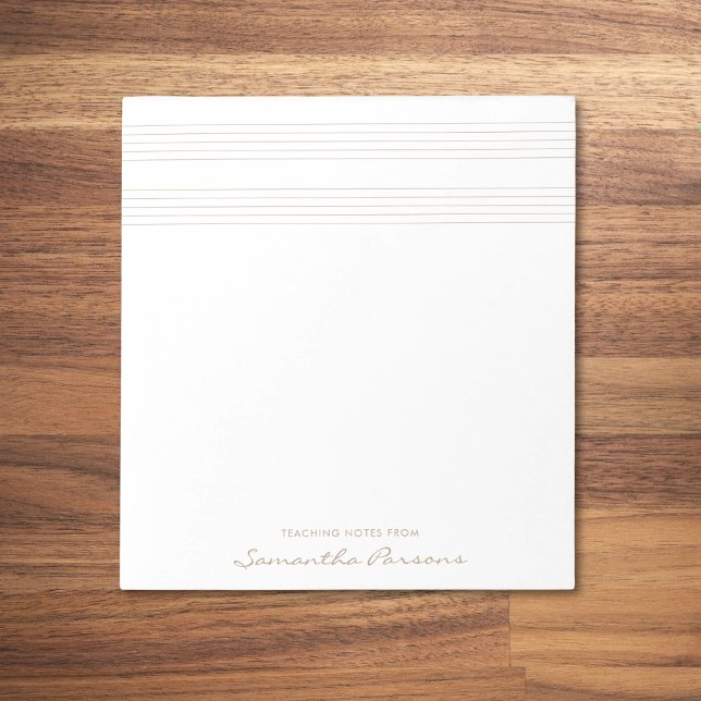 Bloco De Notas Ensino Notas de Música Escada Mínima de Professora (Criador carregado)