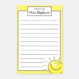 Bloco De Notas Enxergar-Sol Bonito Rosto Do Professor