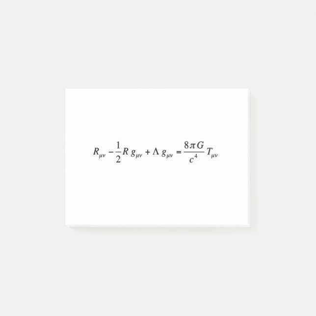 Bloco De Notas Equação de campo Einstein da relatividade geral (Frente)