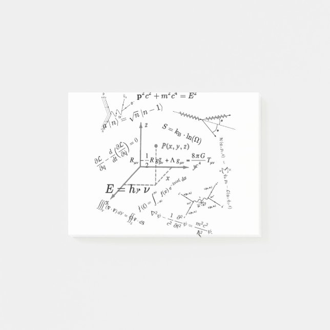 Bloco De Notas Equações e fórmulas de física (Frente)