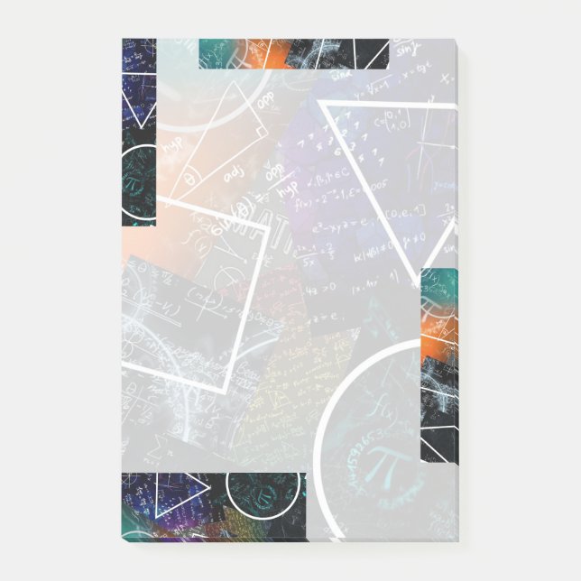 Bloco De Notas Equações e Geometria Notas Autocolantes (Frente)