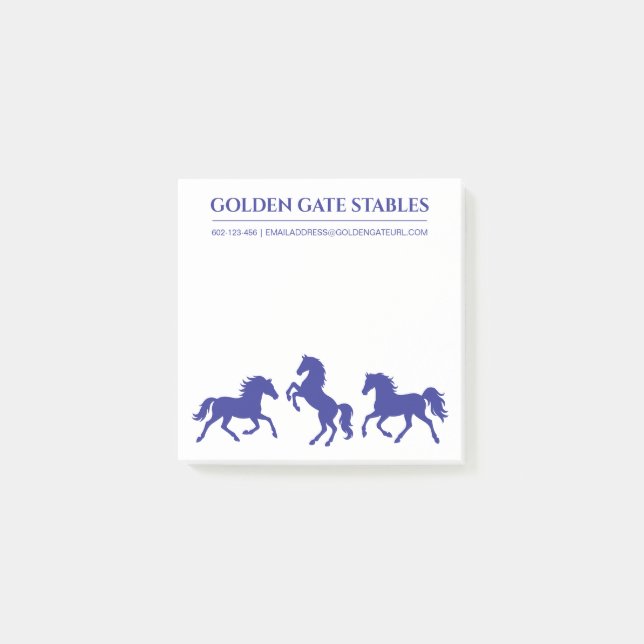 Bloco De Notas Equestres em movimento estáveis ou ranhuras (Frente)