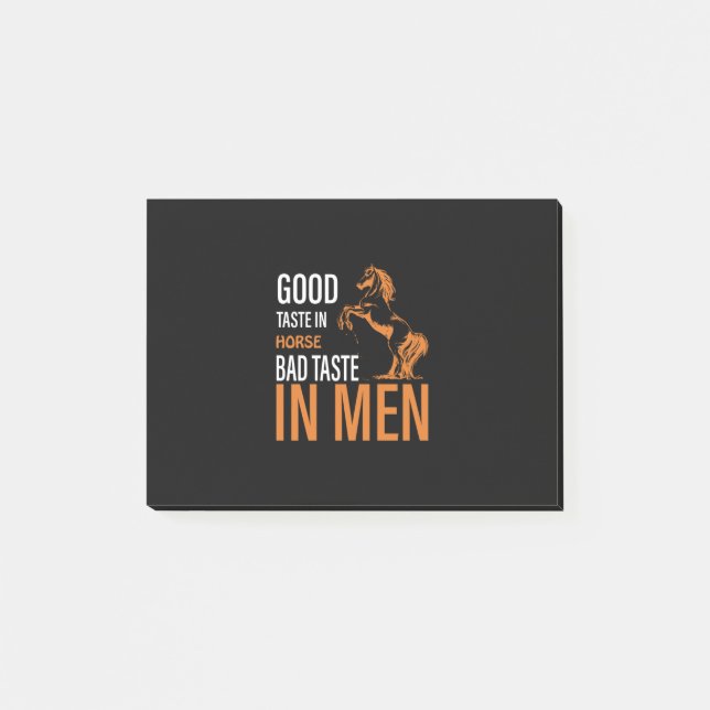 Bloco De Notas Equestrian Gift | Good Taste In Horse (Frente)