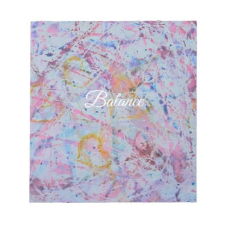Bloco De Notas "Equilíbrio" Aquarela Abstrata e Resistência à Cer