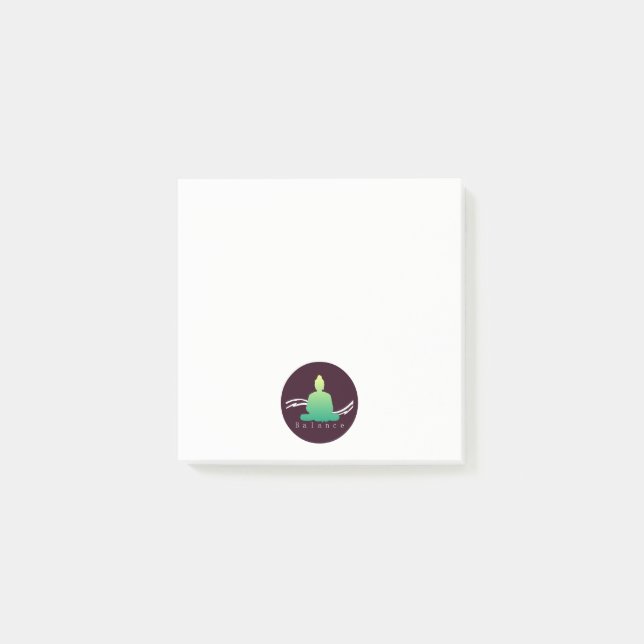 Bloco De Notas "Equilíbrio" Belo Buda. (Frente)