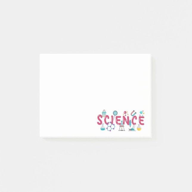 Bloco De Notas Equipamento de laboratório de ciência (Frente)