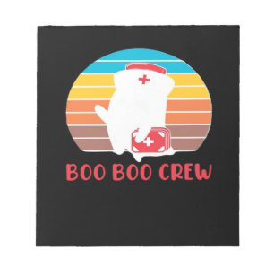 Bloco De Notas Equipe Boo Boo Enfermeira Fantasma Engraçado Hallo