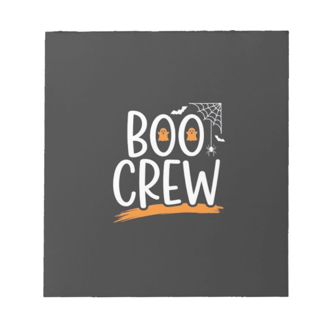 Bloco De Notas Equipe Boo Design de Fantasma de Halloween_1 (Frente)