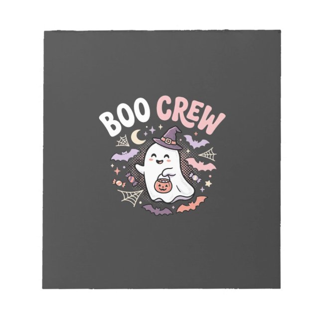 Bloco De Notas Equipe de Fantasmas do Halloween Boo (Frente)