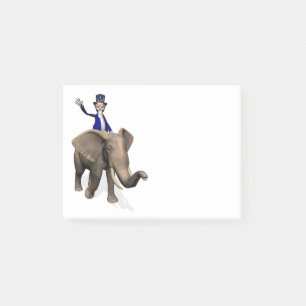 Bloco De Notas Equitação do tio Sam no elefante