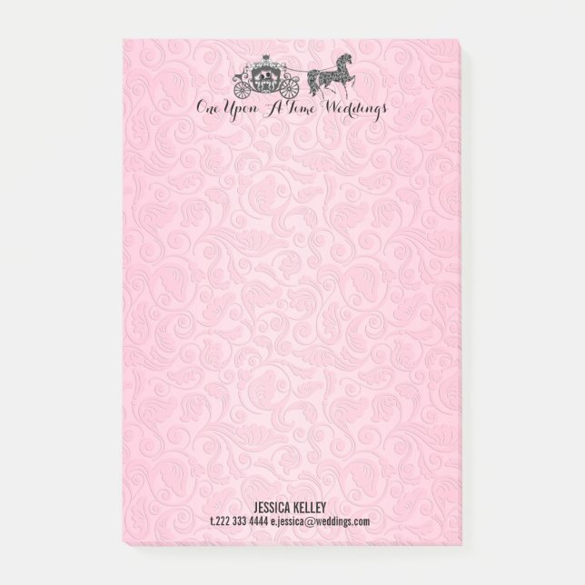 Bloco De Notas Era Uma Vez Em Um Horo De Casamento E Carruagem (Frente)