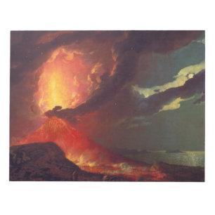 Bloco De Notas Erupção vulcânica do Monte Vesúvio (vulcão vivo)