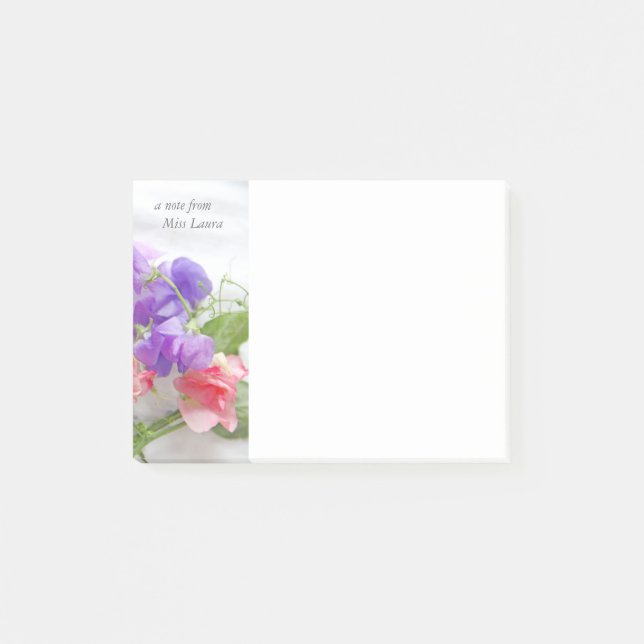 Bloco De Notas Ervilhas doces (Frente)