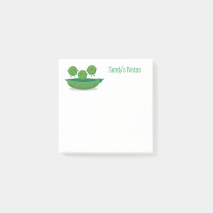Bloco De Notas Ervilhas verdes e bonitas e ilustração de desenho