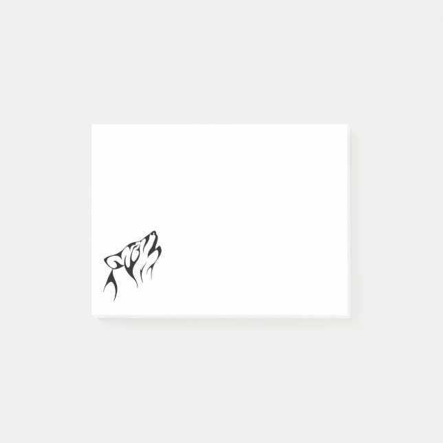 Bloco De Notas Esboço do lobo que urra (Frente)