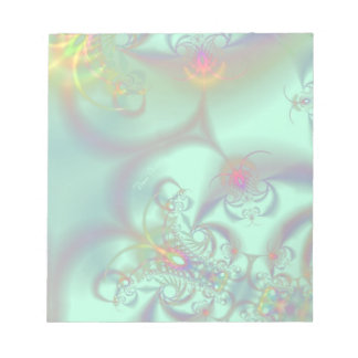 Bloco De Notas Escadaria Selvagem - Abstrato Emerald Kaleidoscope