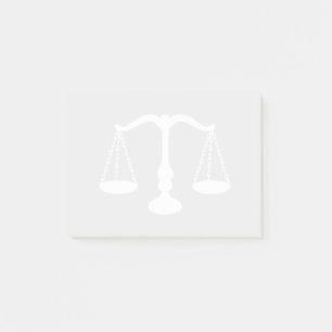 Bloco De Notas Escala Branca de Justiça