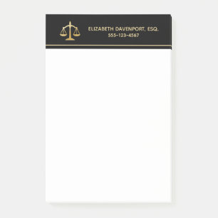 Bloco De Notas Escalas do ouro do Tema da Lei da Justiça - Posta