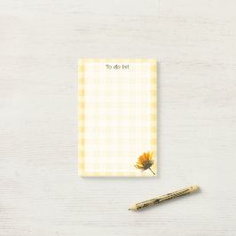 Bloco De Notas Escocês e girassol coloridos Para fazer lista Amar