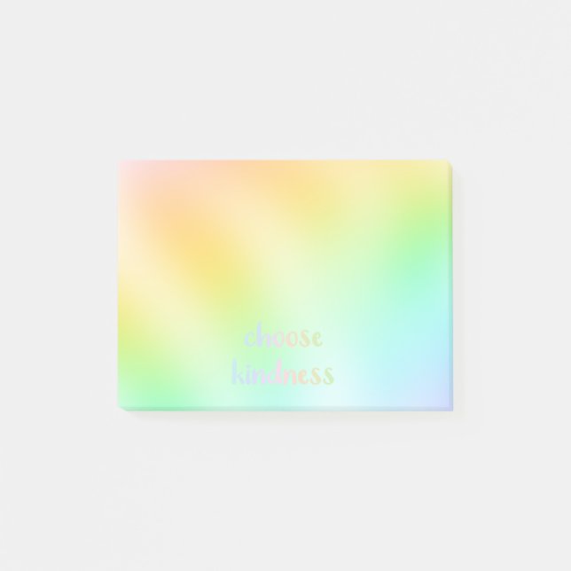 Bloco De Notas "Escolher gentileza" Pastel Colorido (Frente)
