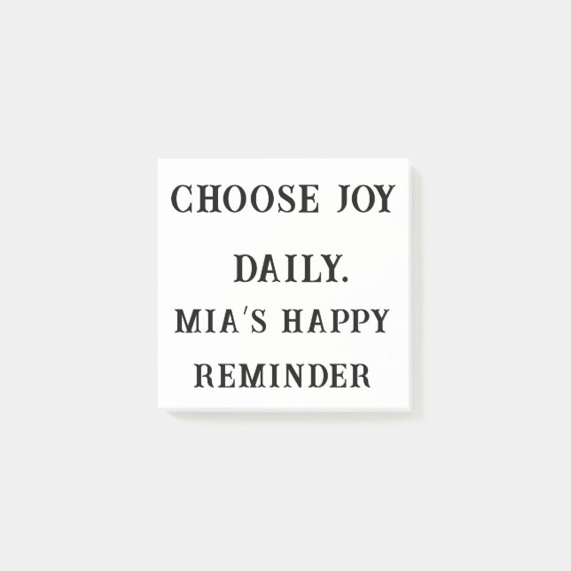 Bloco De Notas Escolher Joy Daily - Nota Autocolante Positiva Per (Frente)