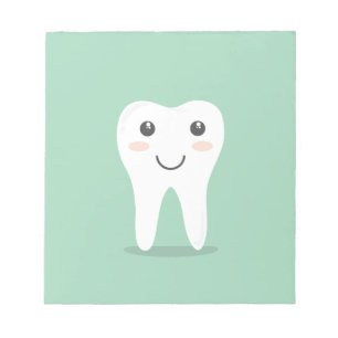 Bloco De Notas Escova de dentes de escovadela do dentista feliz