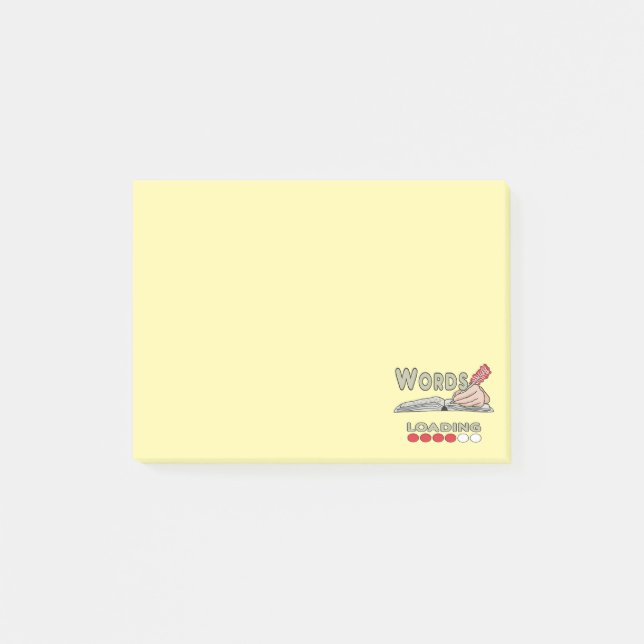 Bloco De Notas Escrevendo Palavras (Frente)