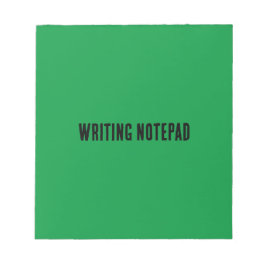 Bloco de Notas Escrito Fundo verde Kelly impresso