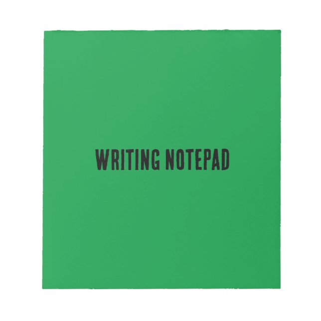 Bloco de Notas Escrito Fundo verde Kelly impresso (Frente)
