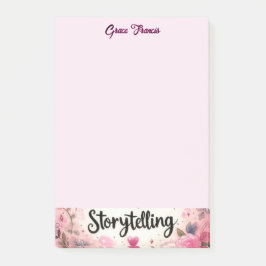 Bloco De Notas Escritores de Charme Rosa Contando Histórias para 